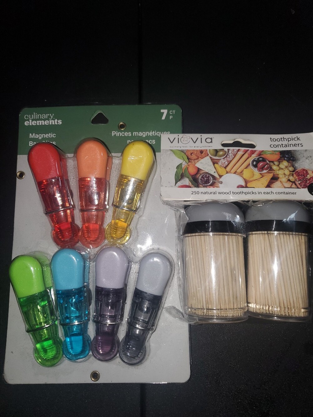 Magnetic Bag Clips & Toothpick Set